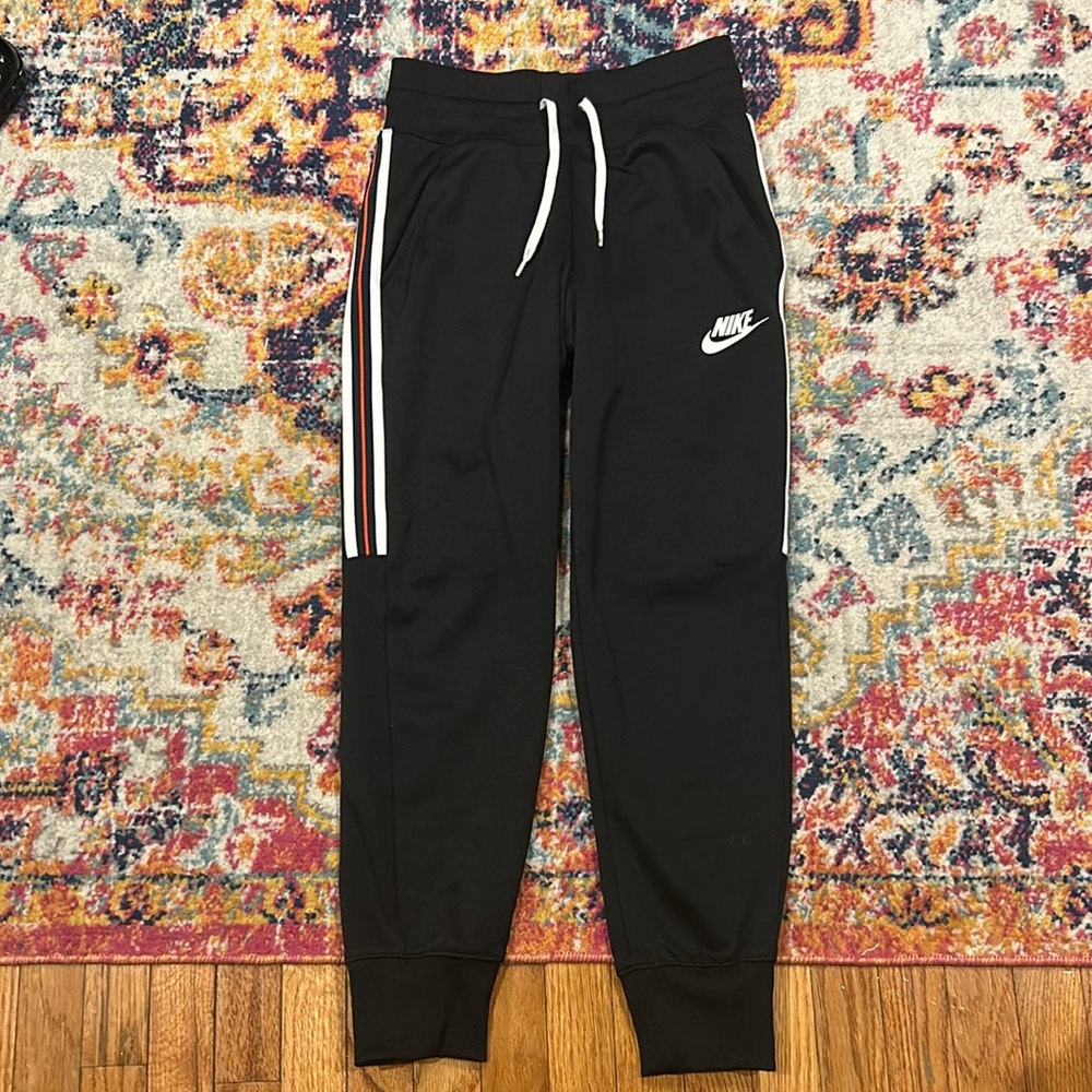 Nike white and red stripe Joggers